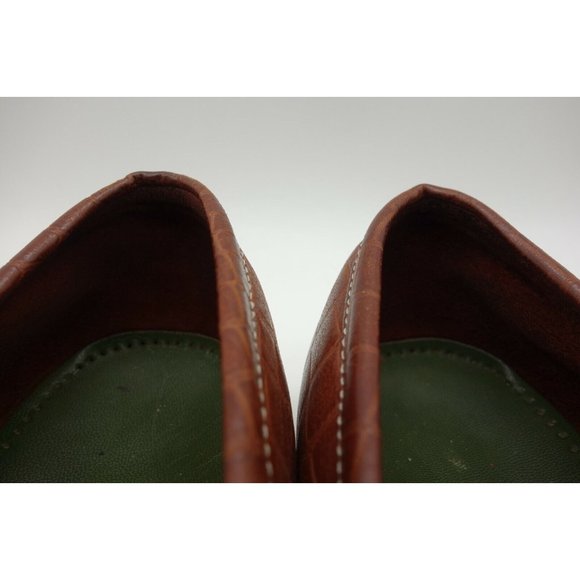 Cole Haan Brown Leather Buckle Toe Slip On Low Heel Flats Shoes Women's 10 B - Picture 9 of 11